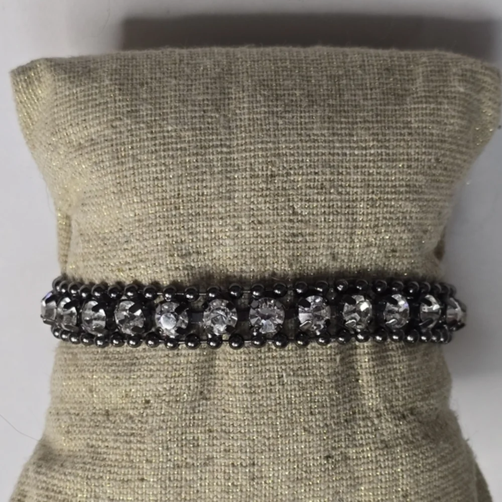 Stella & Dot‎ Sparkling Silver and Black Bracelet